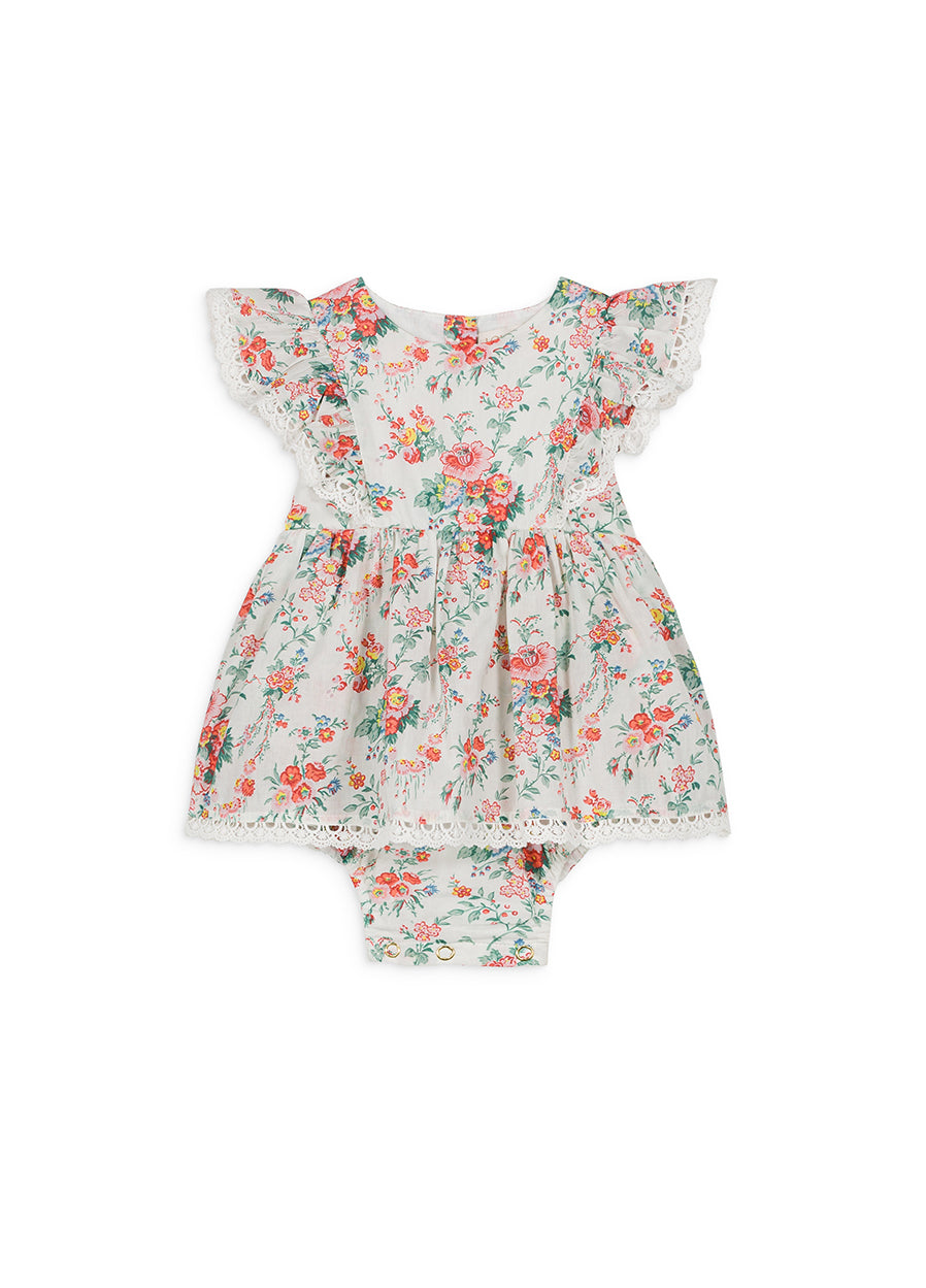 Louise Misha Lena Rompers - Cream Rosa Festa