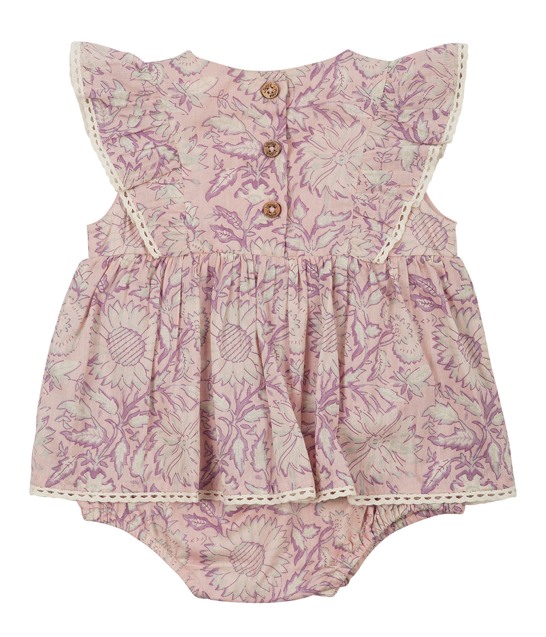 Louise Misha Lena Romper - Pink Daisy Garden