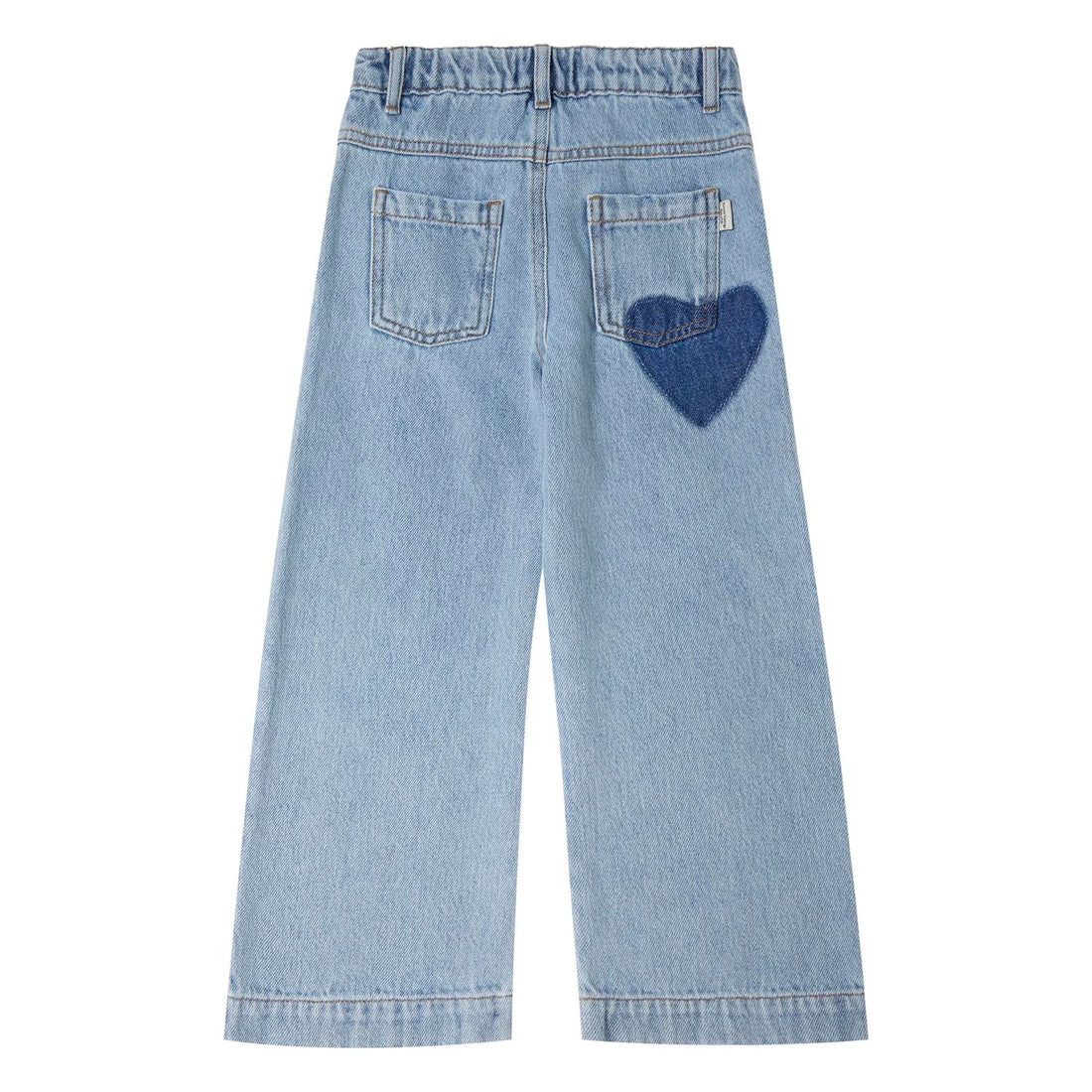 Tocoto Vintage Blue Denim Palazzo Pants  - Blue