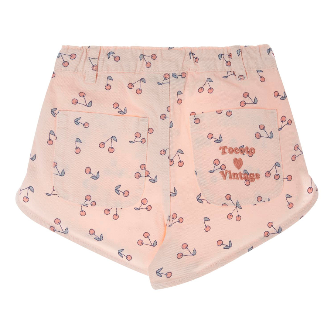 Tocoto Vintage Cherries Print Twill Short - Pink