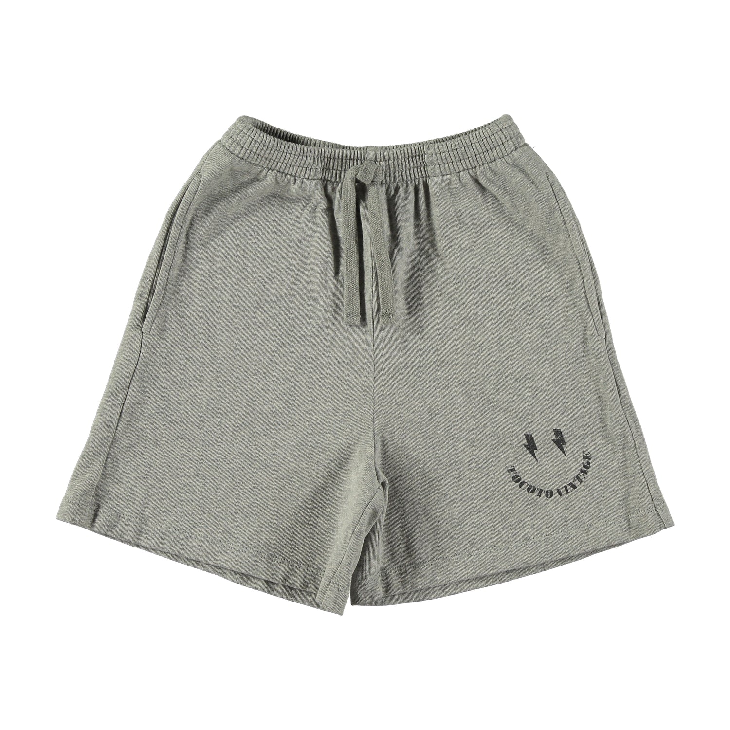 Tocoto Vintage Organic Cotton Fleece Shorts - Grey