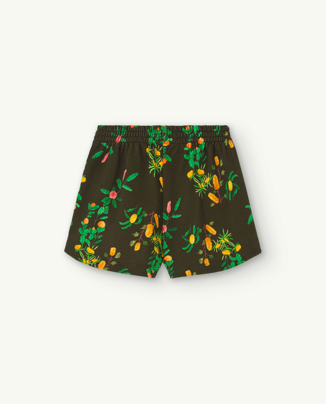 The Animals Observatory Gardener Kids Shorts - Deep Brown Flower