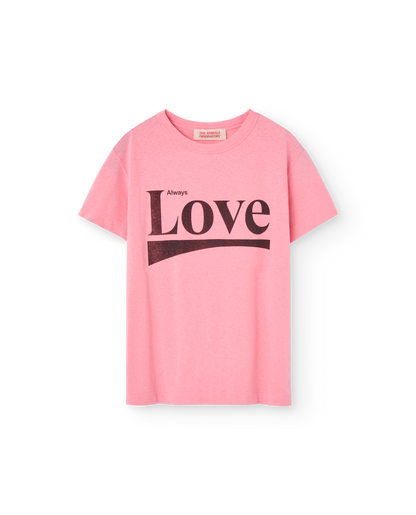 The Animals Observatory Rooster Kid T-shirt - Pink Love