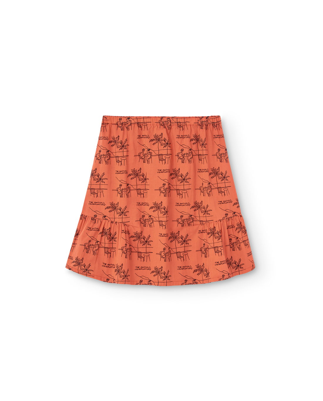 The Animals Observatory Slug Kid Skirt- Salmon