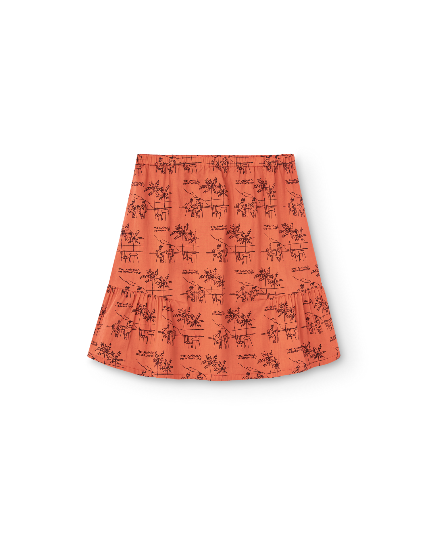 The Animals Observatory Slug Kid Skirt- Salmon