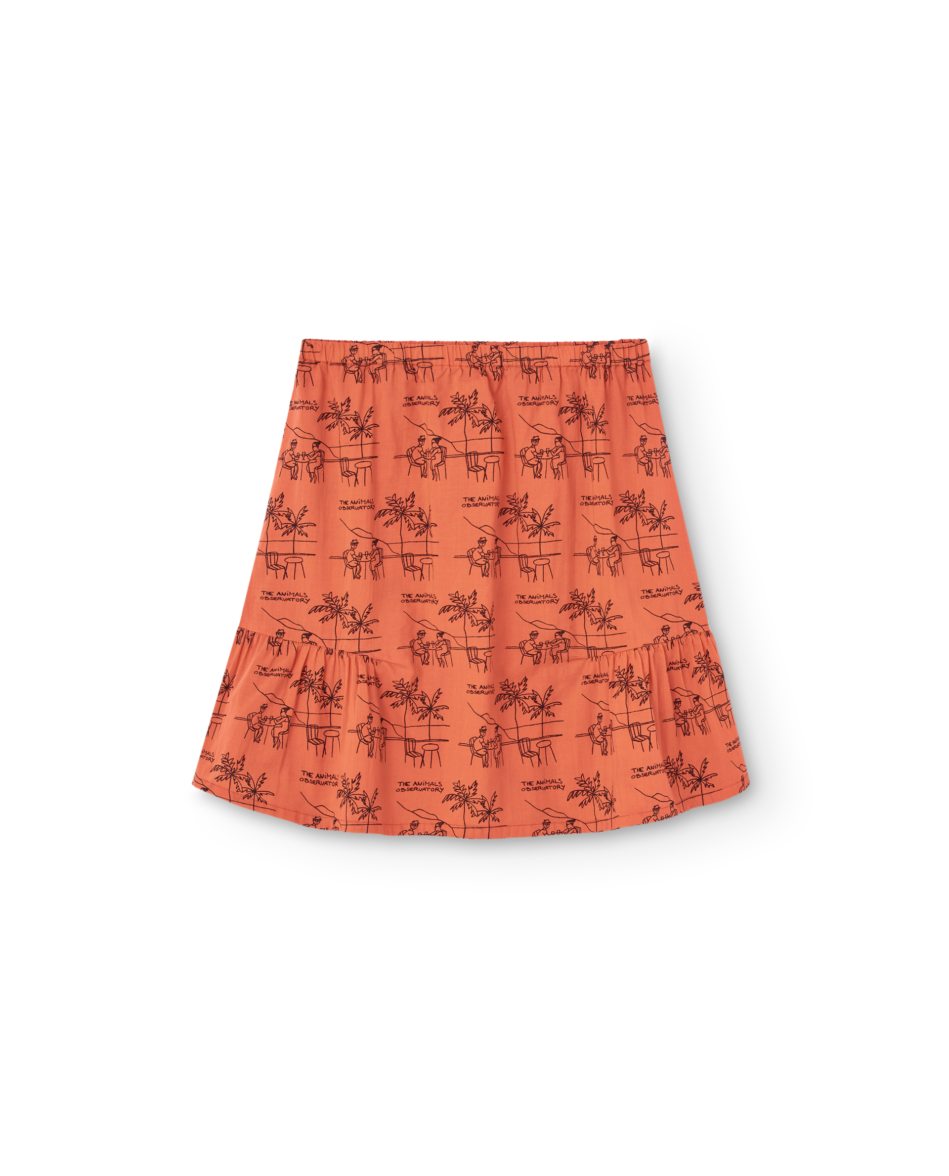 The Animals Observatory Slug Kid Skirt- Salmon