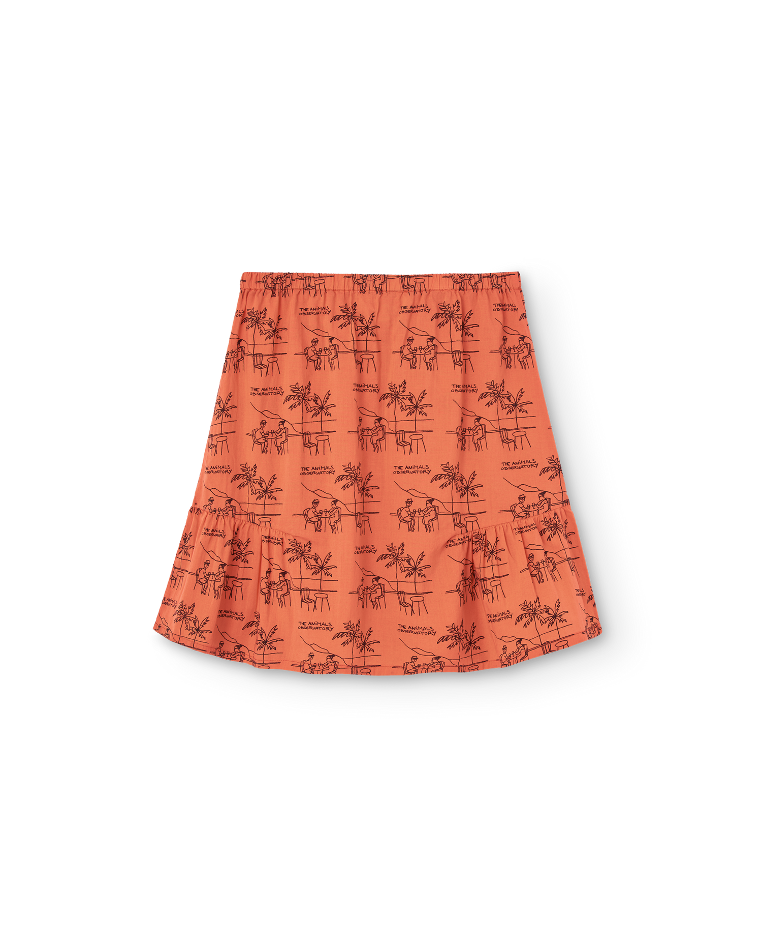 The Animals Observatory Slug Kid Skirt- Salmon