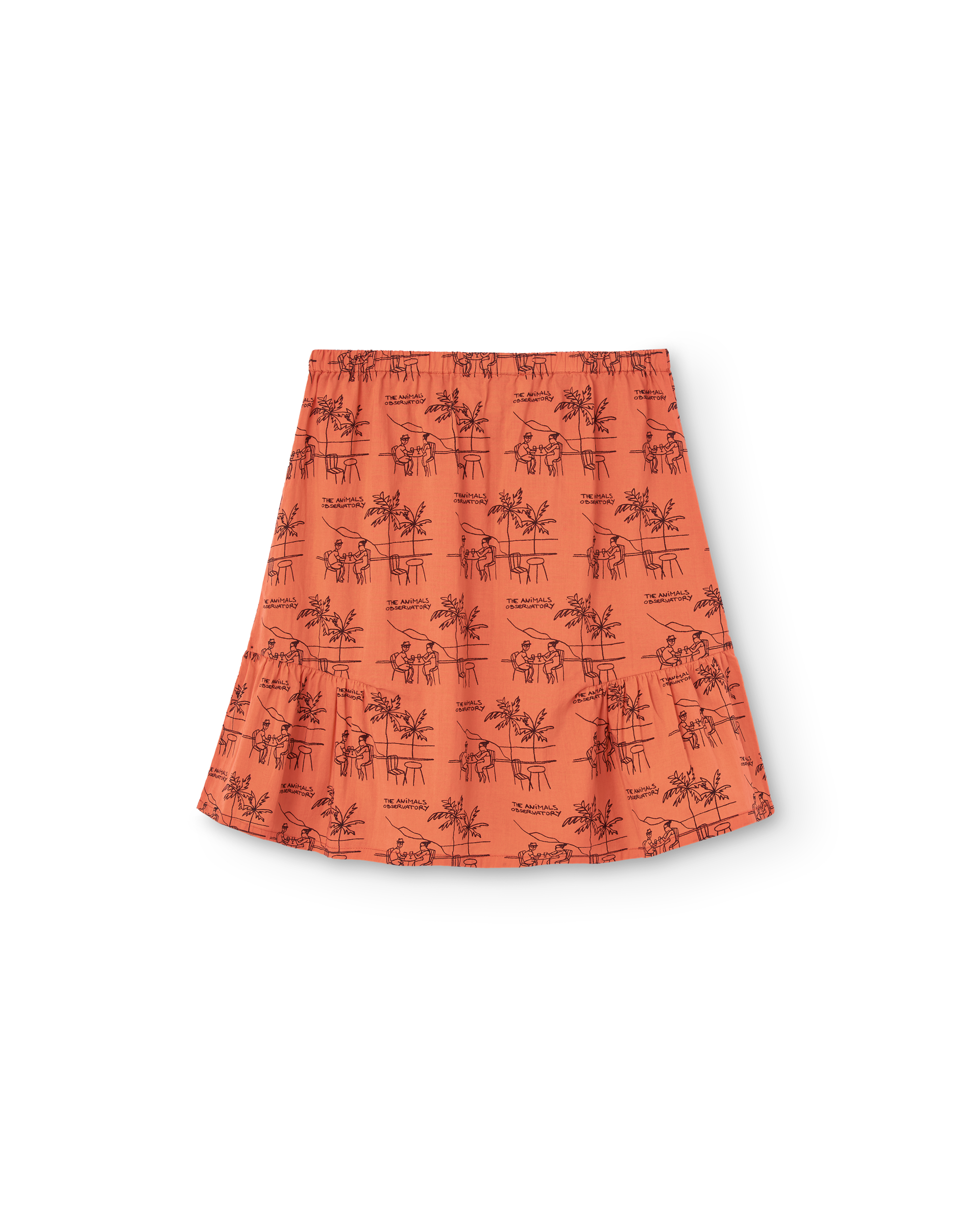 The Animals Observatory Slug Kid Skirt- Salmon