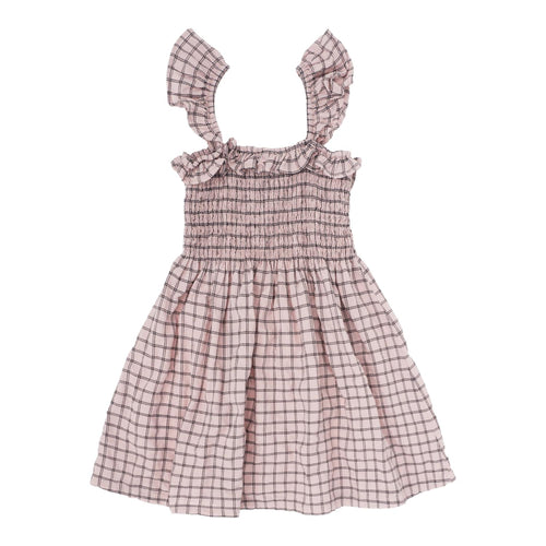 Tocoto Vintage Check Girls Dress - Pink