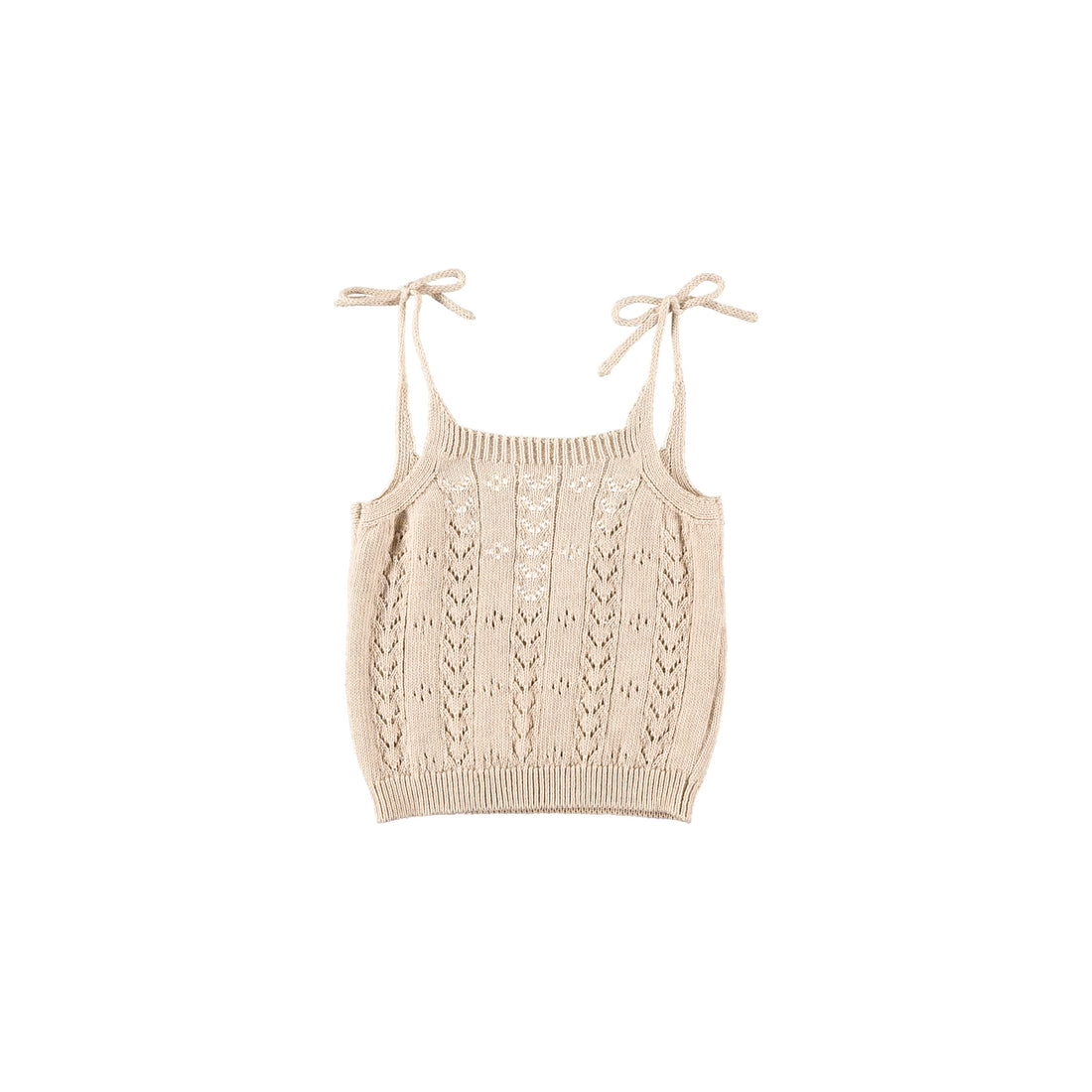 Tocoto Vintage Openwork Knit Top - Off White