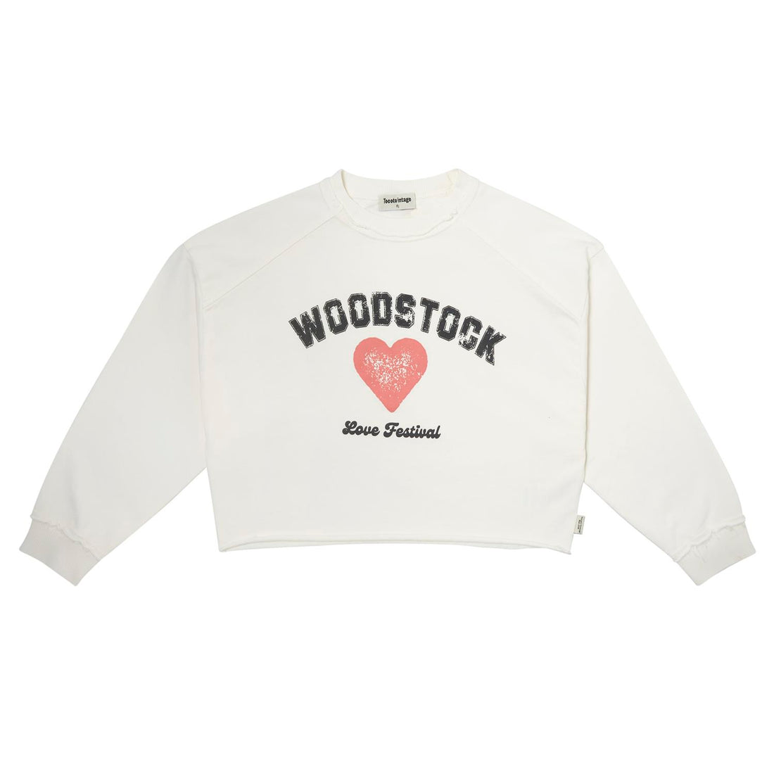 Tocoto Vintage Woodstook Love Festival Sweatshirt - Off White