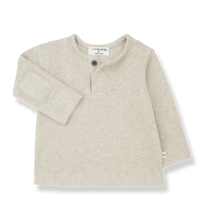 1 + In The Family Sandal Henley T-Shirt - Oatmeal