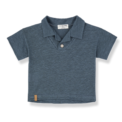 1 + In The Family Sandro Short Sleeve Polo - Petroleum