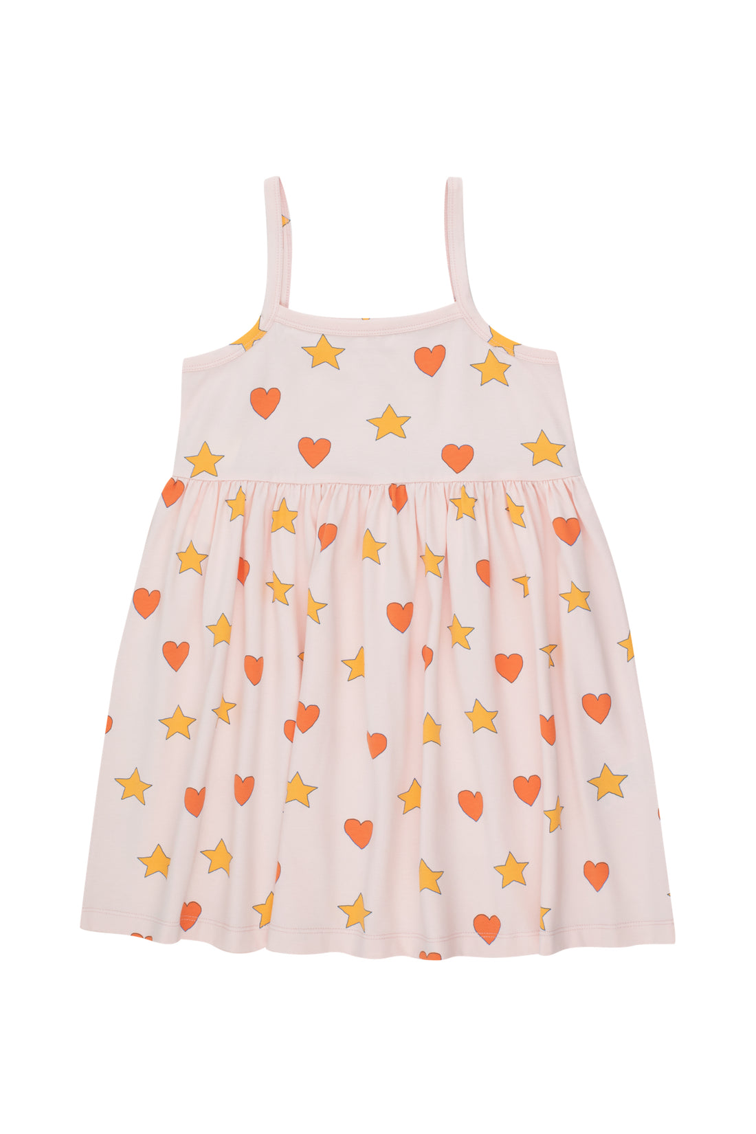 Tiny Cottons Hearts Stars Dress - Pastel Pink