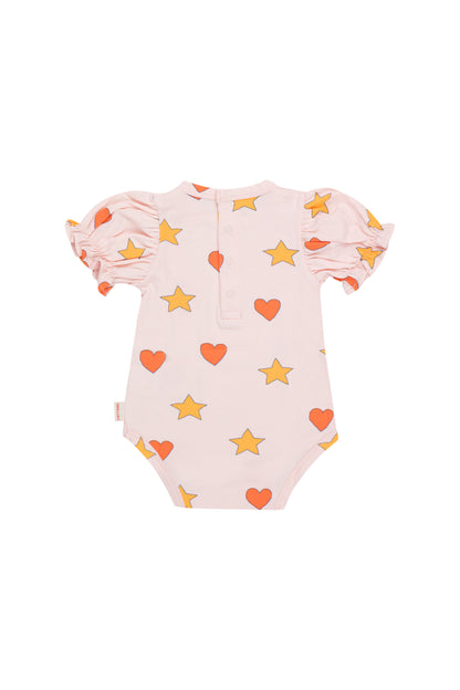 Tiny Cottons Hearts Stars Body - Pastel Pink