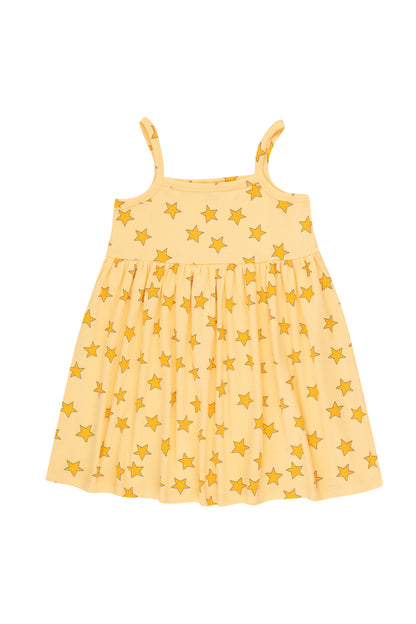 Tiny Cottons Stars Dress - Mellow Yellow