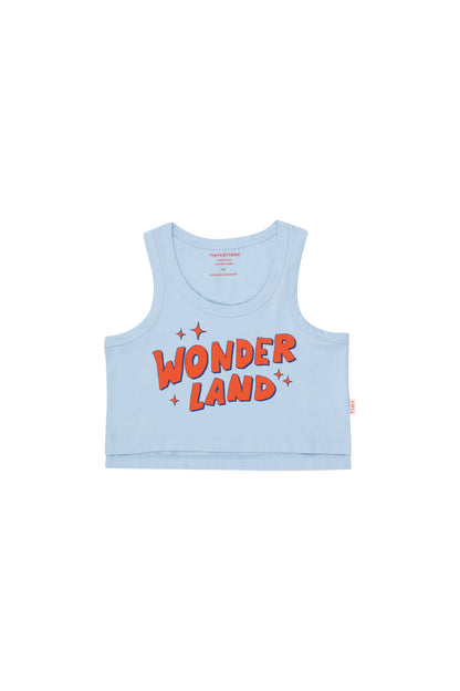 Tiny Cottons Wonderland Cropped Tank - Blue-Grey