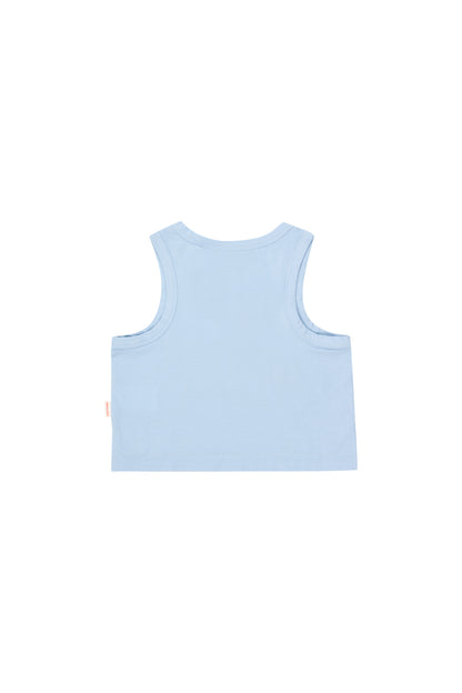 Tiny Cottons Wonderland Cropped Tank - Blue-Grey