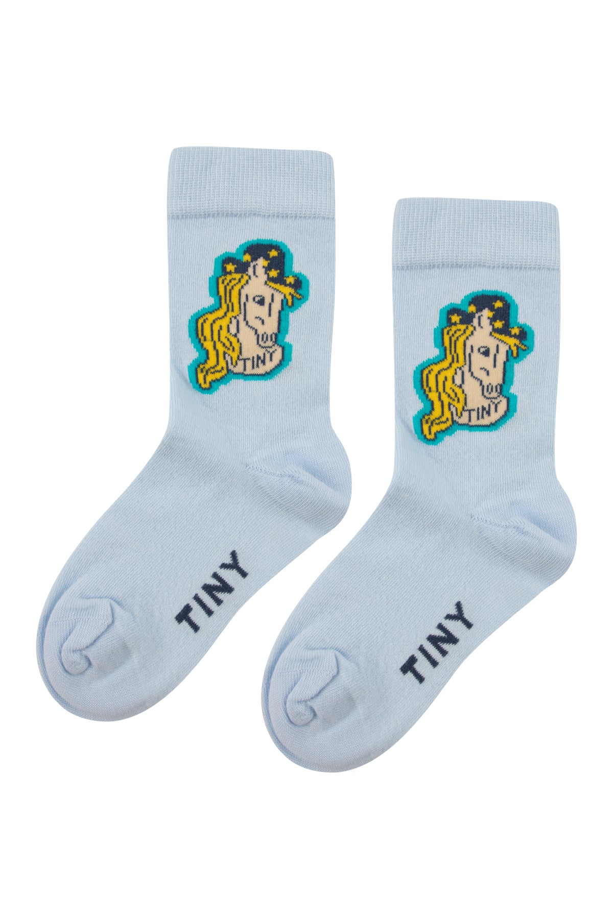 Tiny Cottons Horse Medium Socks - Jade Grey