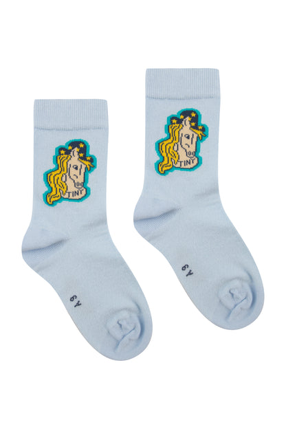 Tiny Cottons Horse Medium Socks - Jade Grey