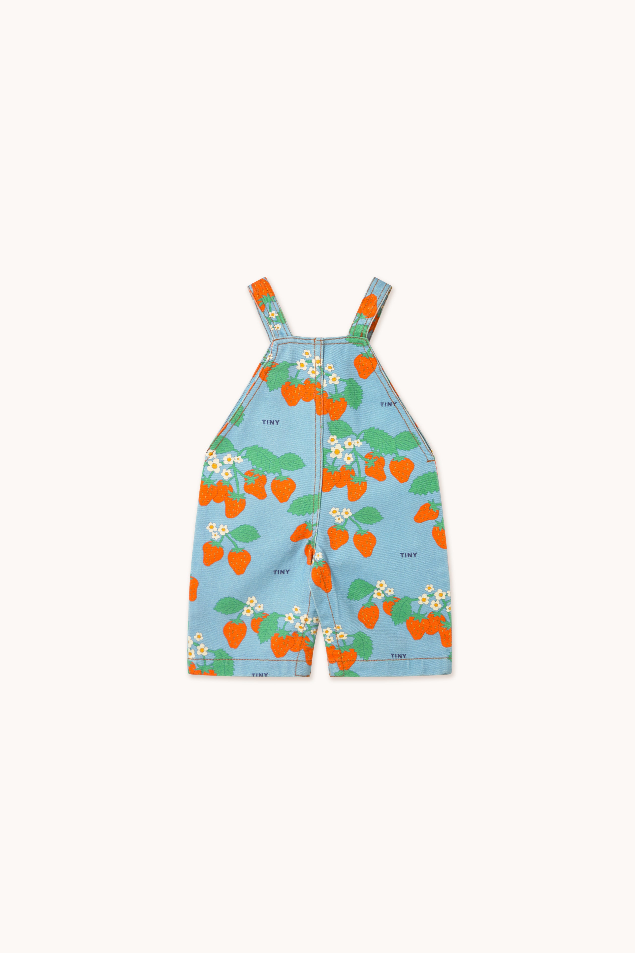 Tiny Cottons Baby Strawberries Dungaree - Denim Blue