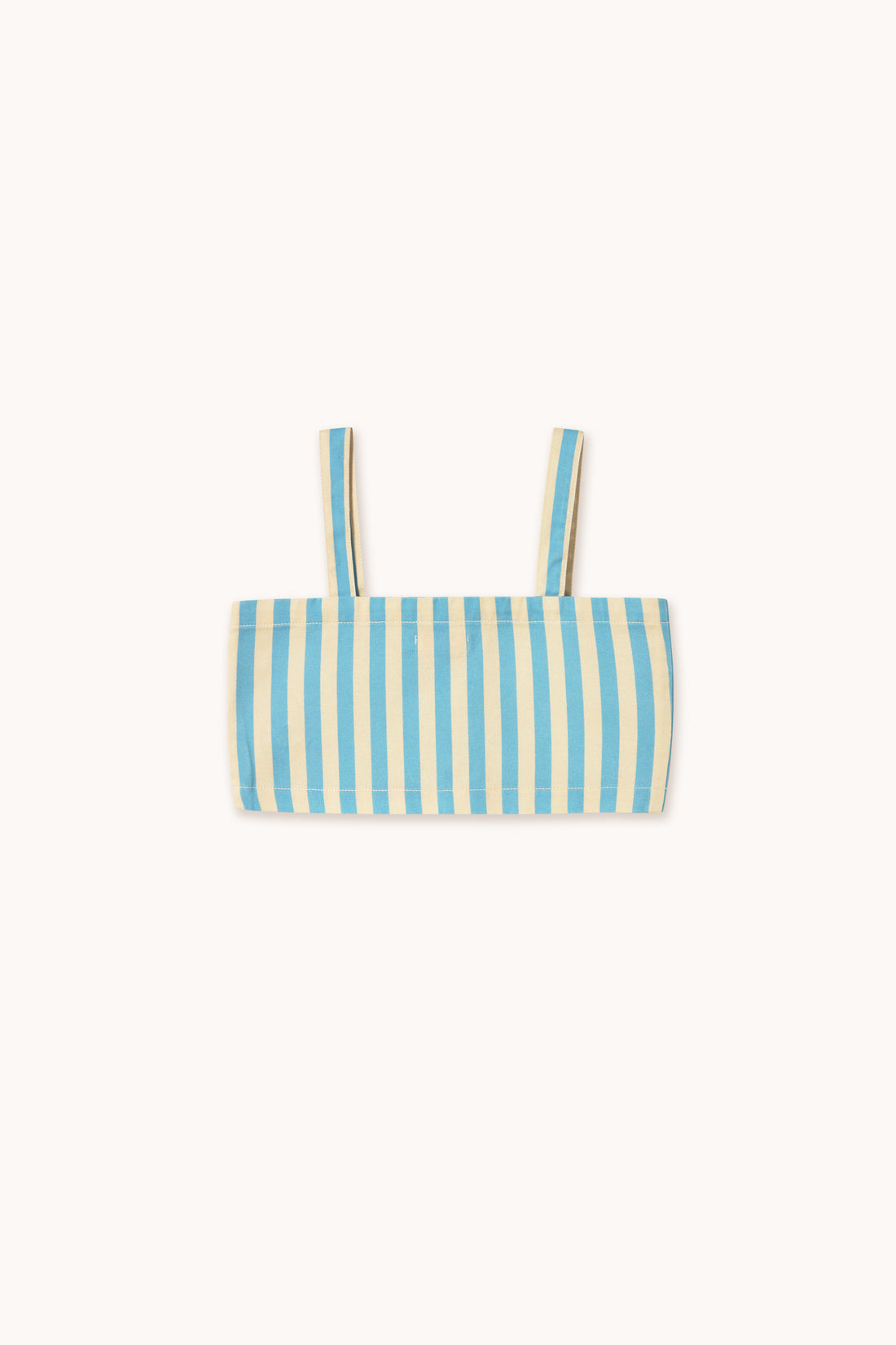 Tiny Cottons Stripes Crop Top - Vanilla/Warm Blue