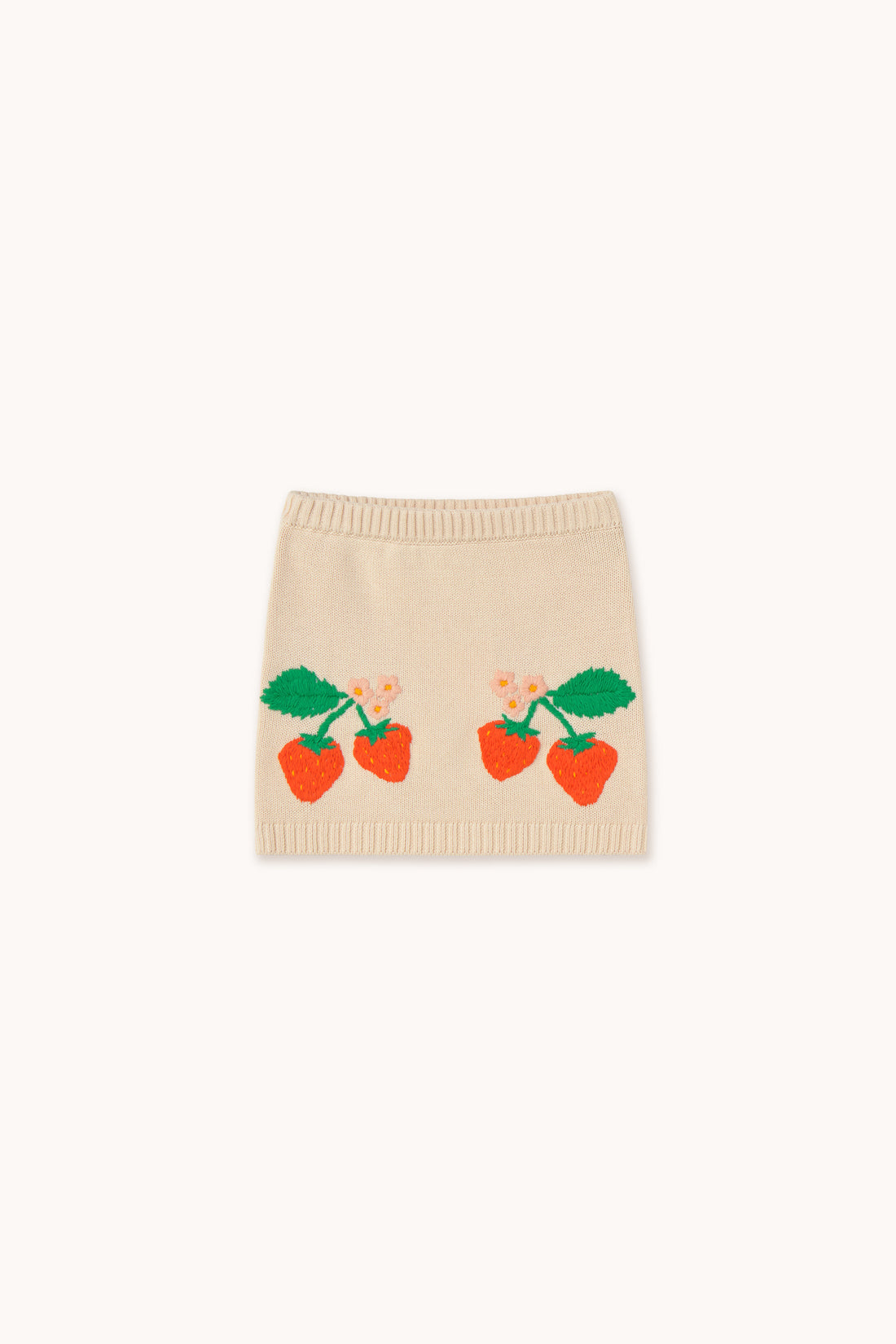 Tiny Cottons Strawberries Skirt - Light Cream