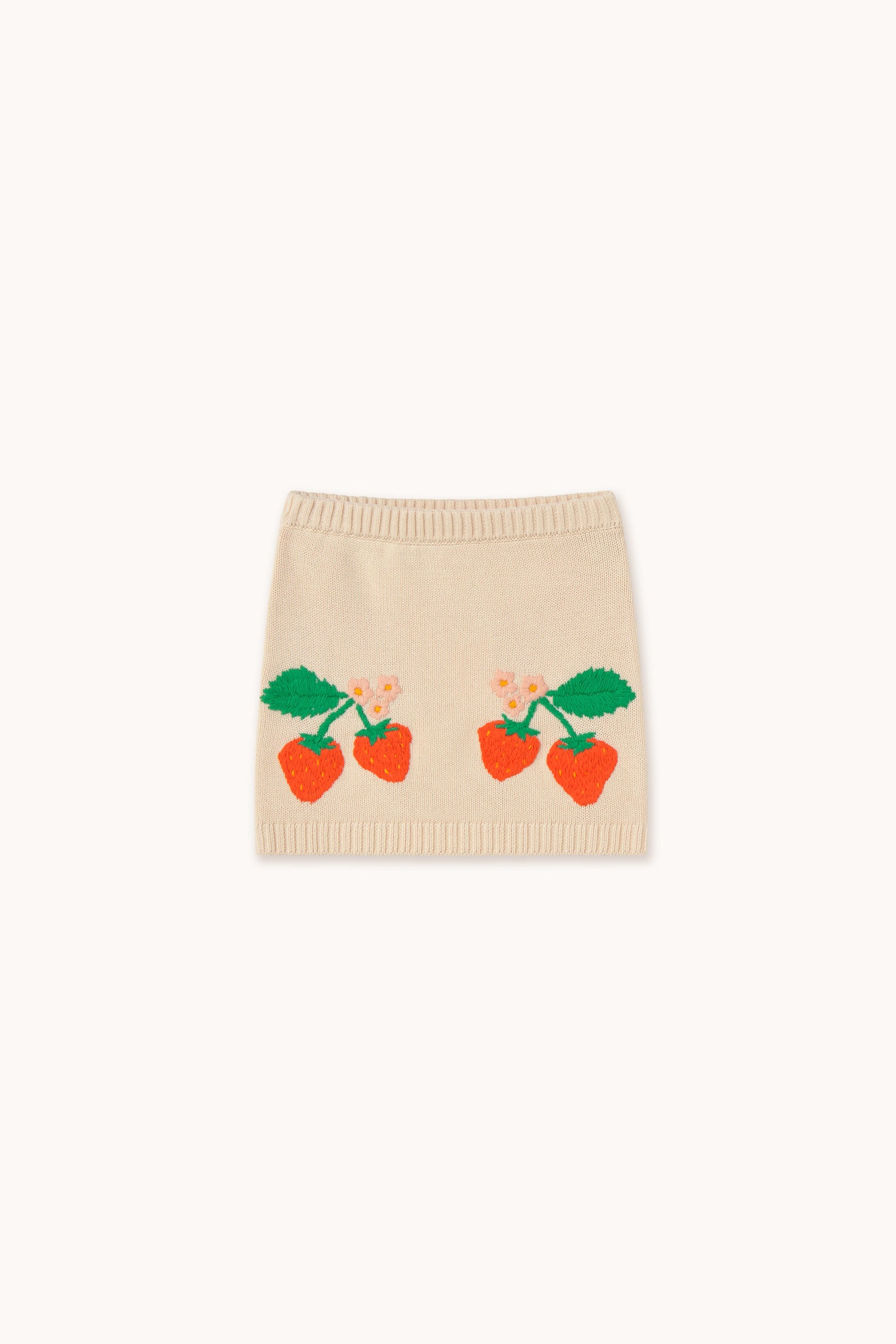 Tiny Cottons Strawberries Skirt - Light Cream