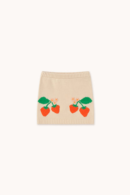 Tiny Cottons Strawberries Skirt - Light Cream