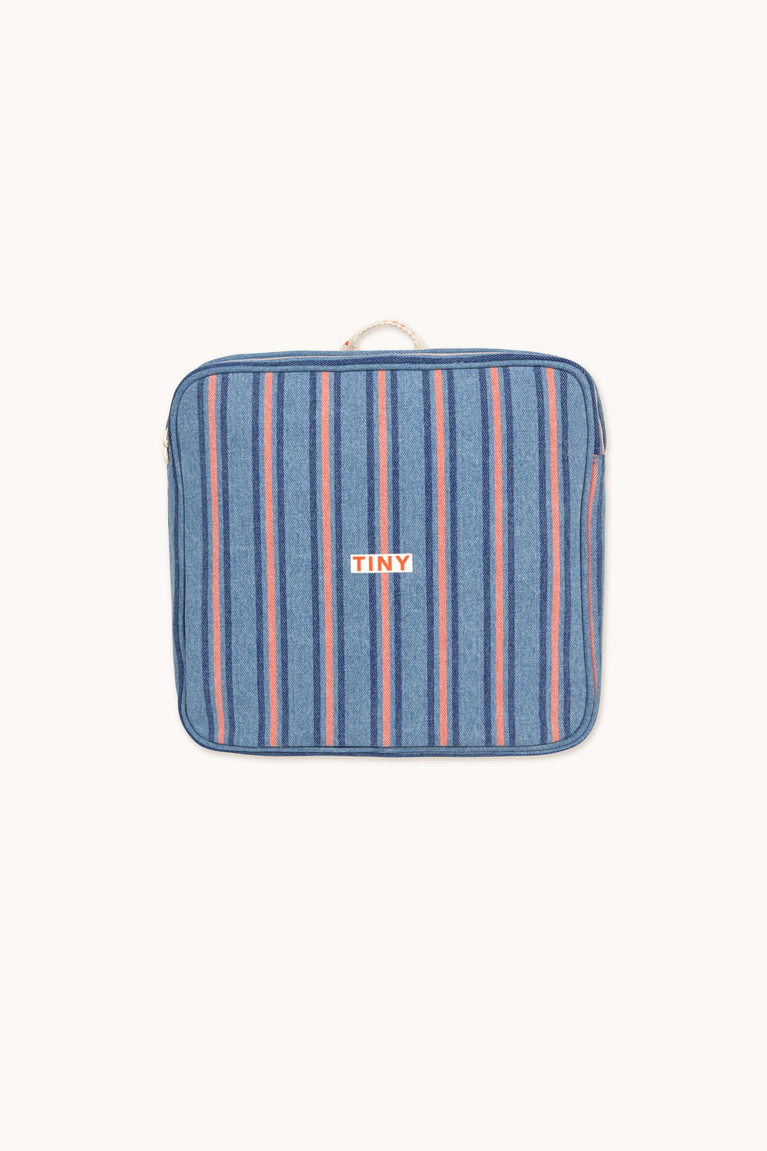 Tiny Cottons Stripes Denim Toddler Backpack - Light Blue Denim