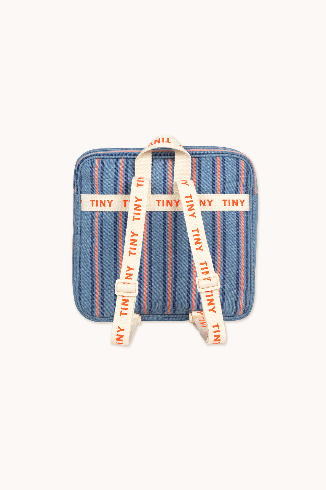 Tiny Cottons Stripes Denim Toddler Backpack - Light Blue Denim