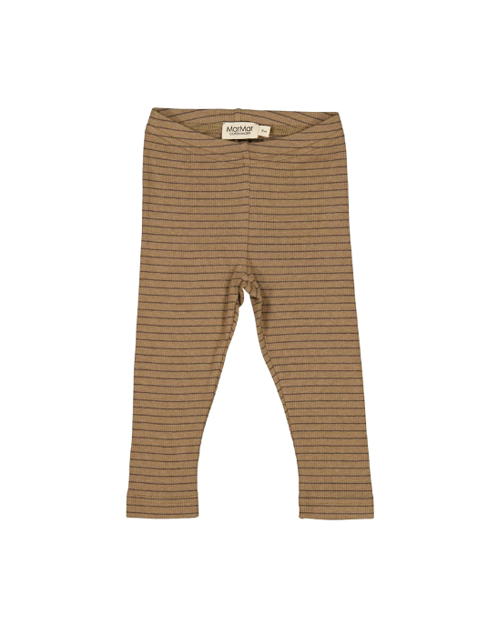 MarMar Copenhagen Leg Legging - Coffee Stripe