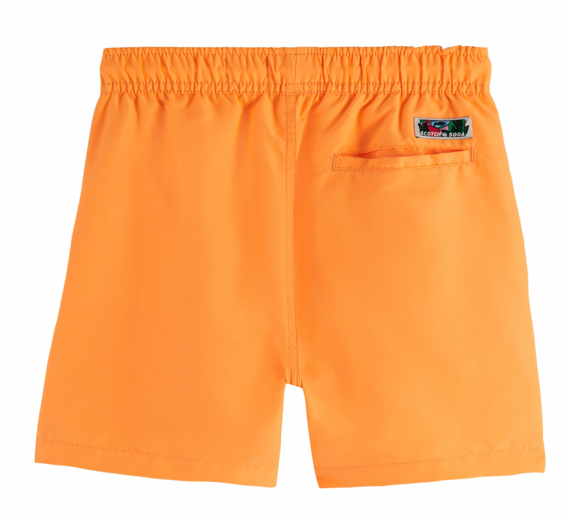 Scotch &amp; Soda Boys Magic Swim Shorts - Neon Peach