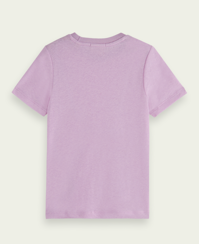 Scotch &amp; Soda Girls Linen-Blend T-Shirt - Orchid