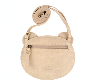 Donsje Britta Special Purse | Grizzly - Cream Scored Leather