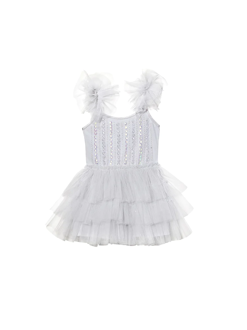 Tutu Du Monde Bebe Gleaming Tulle Dress - Silverlite