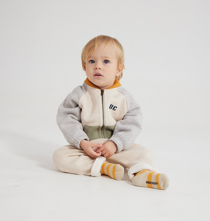 Bobo Choses Baby Color Block Zipped Sweatshirt