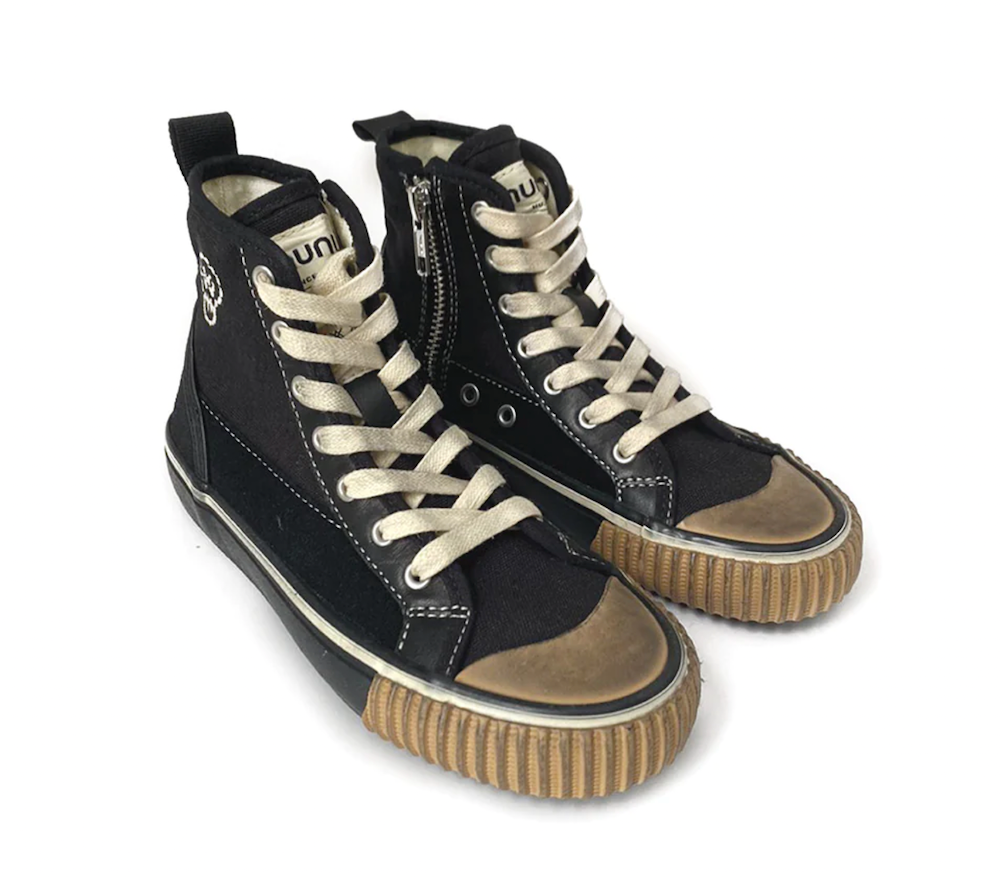 Nununu Mix Leather High Tops - Black