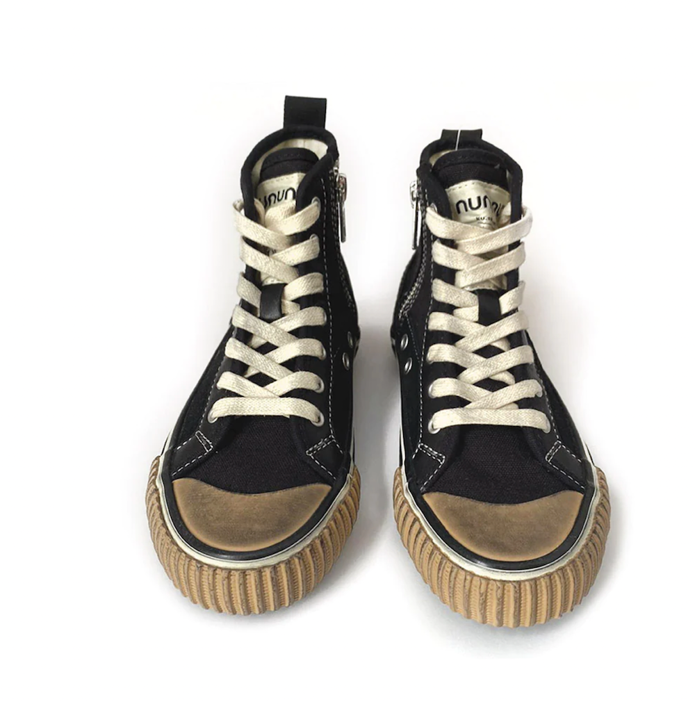 Nununu Mix Leather High Tops - Black