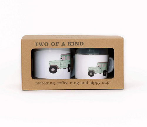 Helmsie Vintage Truck Two of a Kind Cup Set