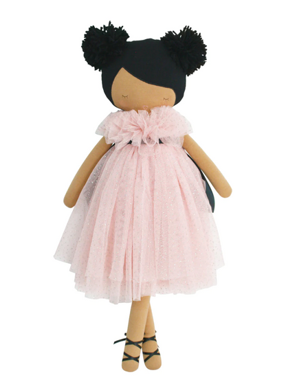 Alimrose Valentina Pom Pom Doll - Sparkle Pink