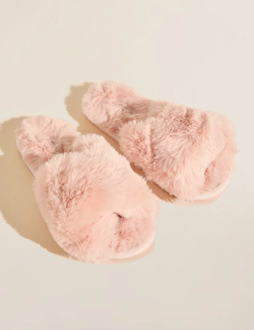 Eberjey Plush Slipper - Rose Cloud