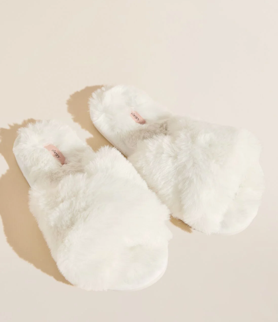 Eberjey Plush Slipper - Ivory