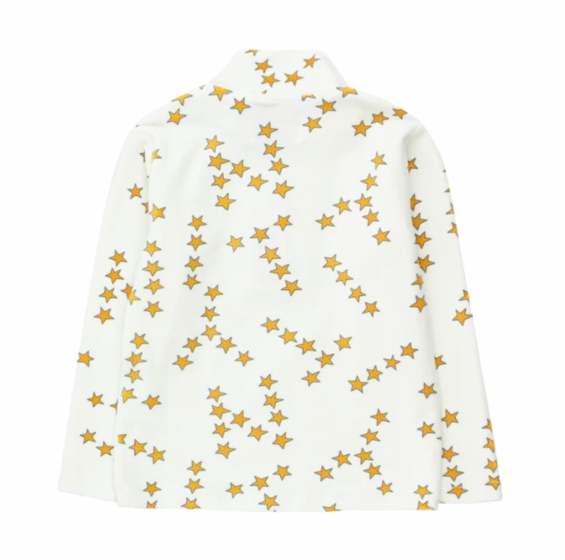 Tiny Cottons Tiny Stars Ski Mockneck Tee - Off White