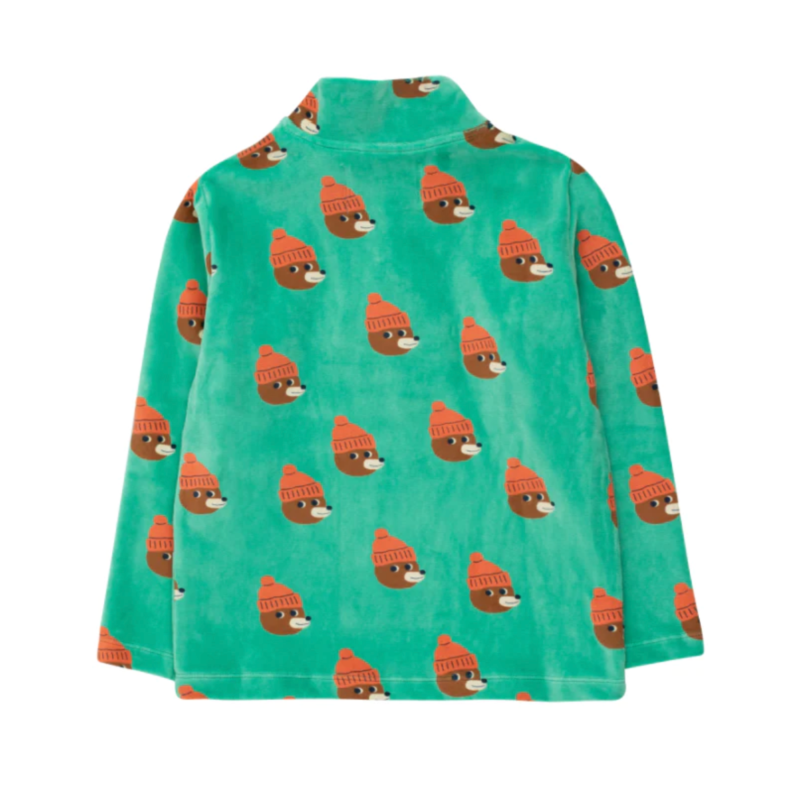 Tiny Cottons Bears Ski Mockneck Tee - Emerald