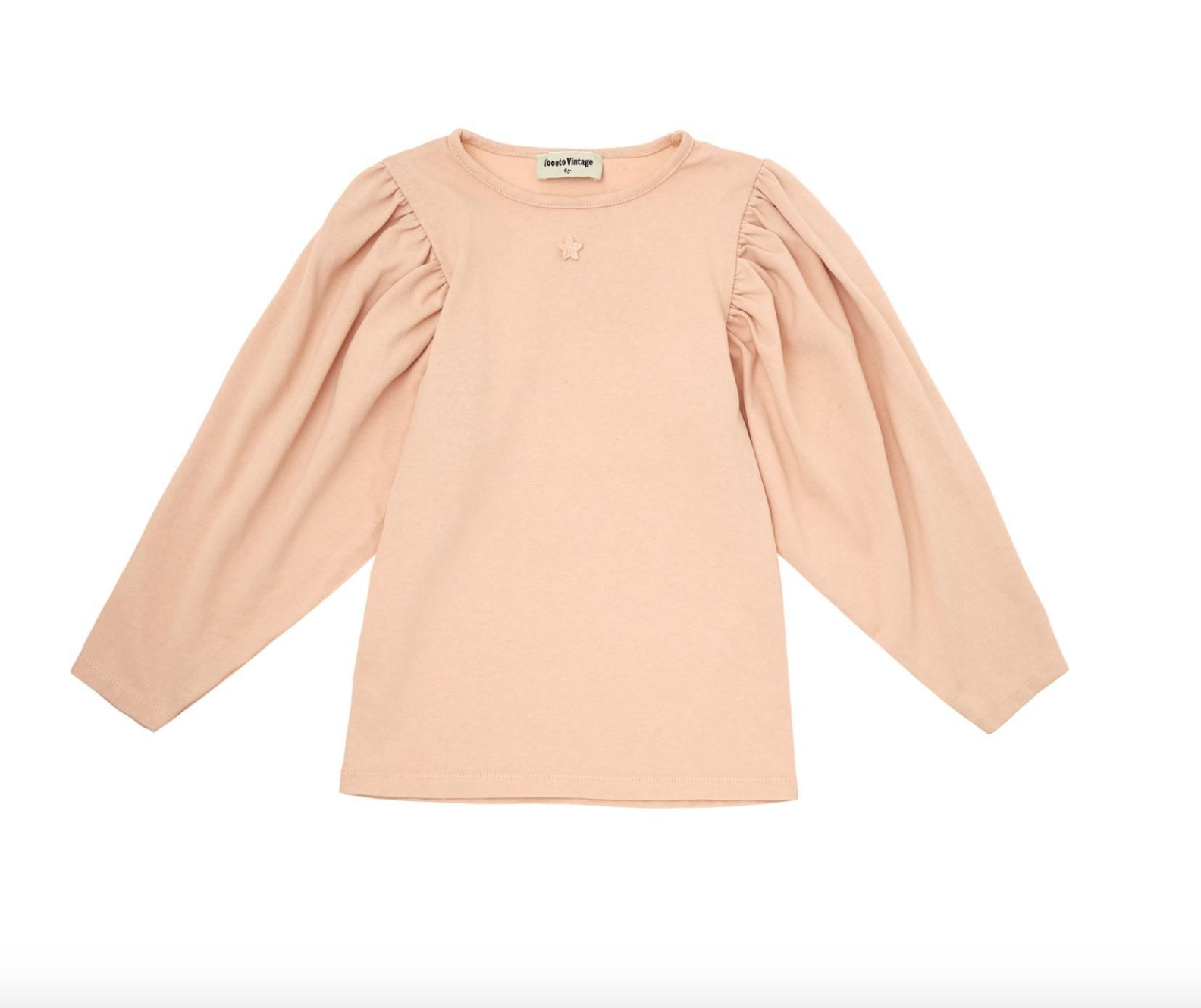 Tocoto Vintage Gathered Sleeve T-Shirt - Blush