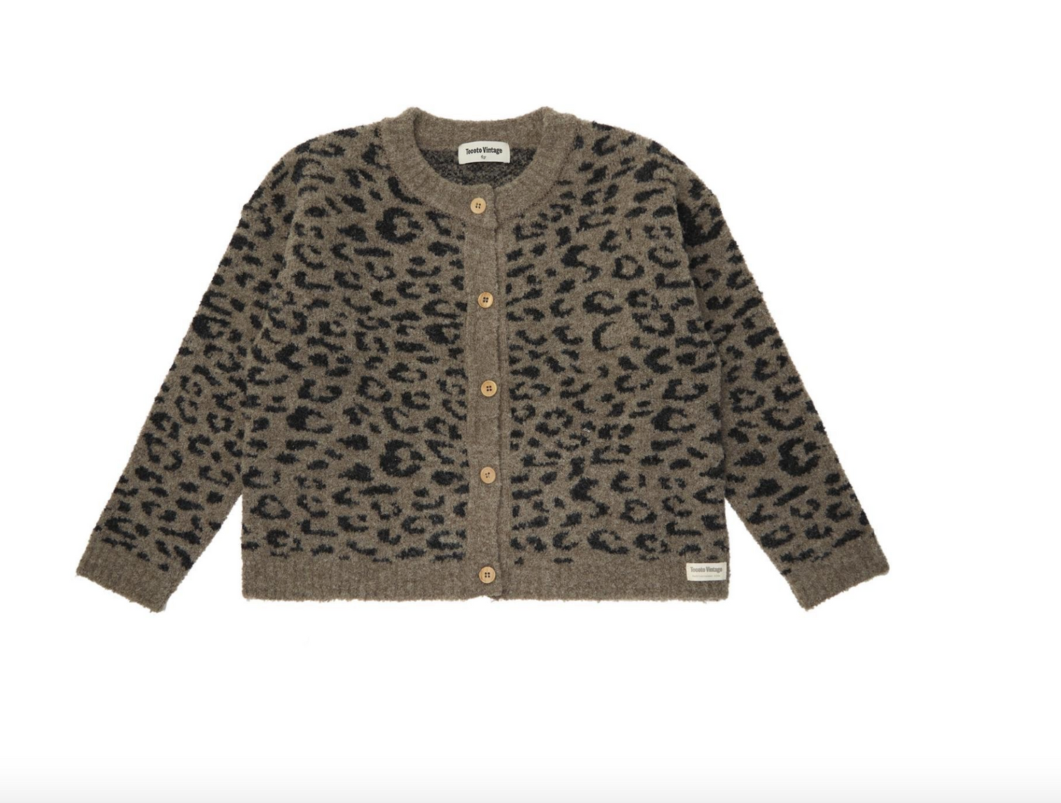 Tocoto Vintage Animal Print Knitted Jacket