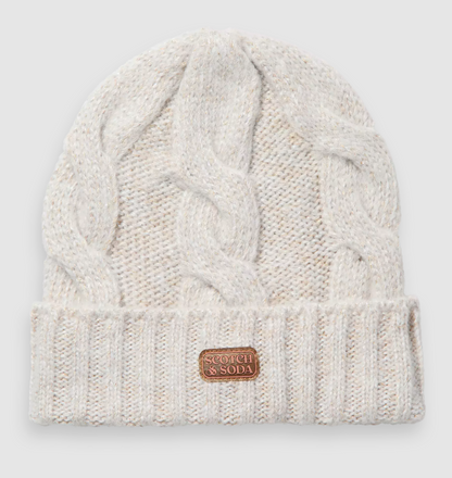 Scotch &amp; Soda Girls Metallic Beanie - Metallic Ecru