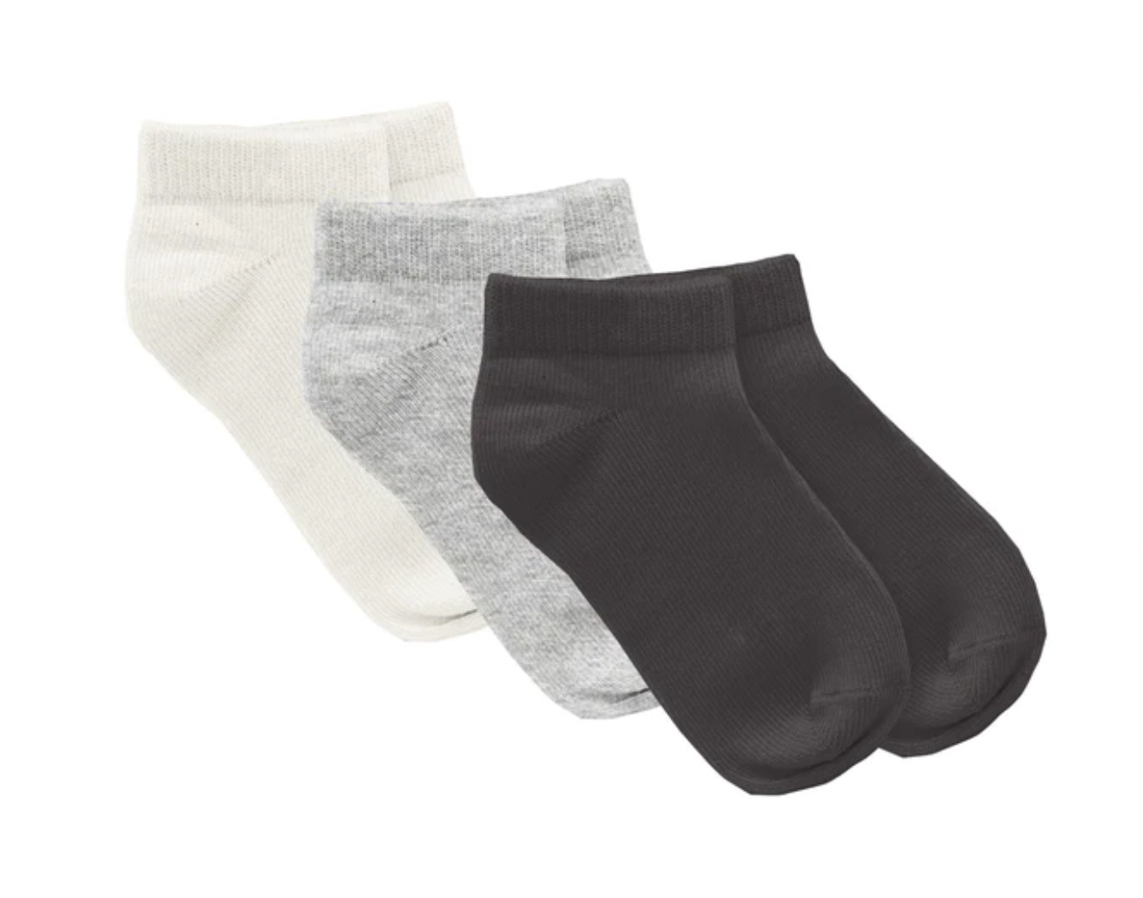 Kickee Pants Ankle socks Set Of 3 - Natural ,Midnight &amp; Heathered Mist