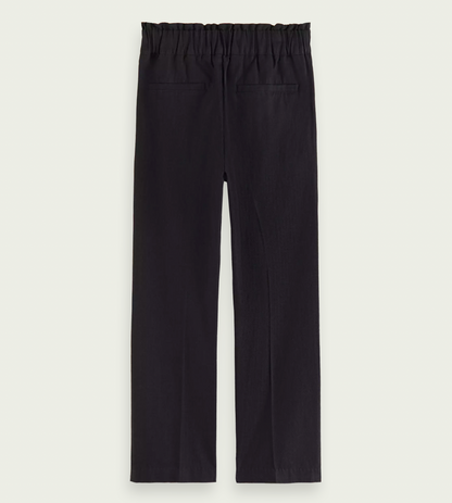 Scotch &amp; Soda Girls High Rise Embroidered Pants - Black